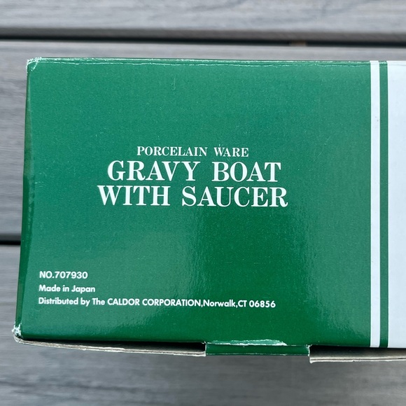 Vintage; Caldor; Porcelain Ware; Gravy Boat with Attached Saucer; In Box - Picture 7 of 7